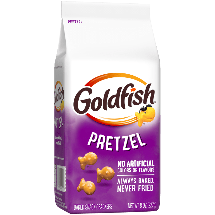 Goldfish® Pretzel Baked Snack Crackers, 8 oz, bag - Left Angle Image