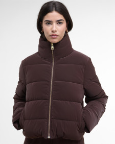 Pufferjacke Hudson Faux-Velvet Red Velvet