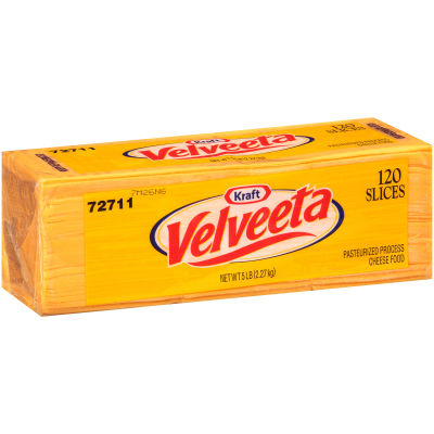 VELVEETA Sliced Cheese (120 Slices), 5 lb. (Pack of 4)