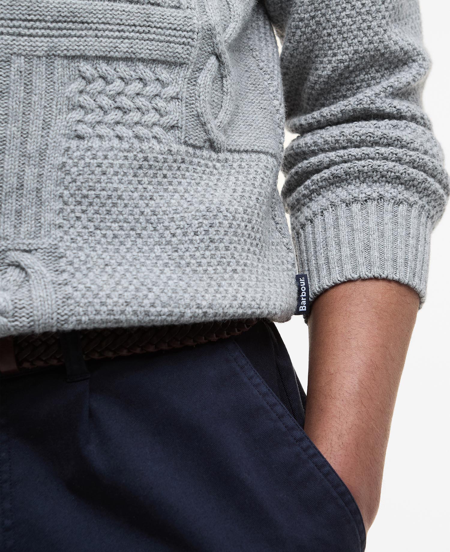 Casey Cable-Knit Crew Neck Jumper image number 4