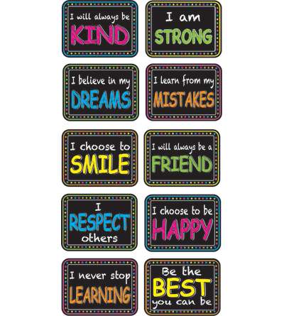 Non-Magnetic Mini Whiteboard Erasers, Character Building, Pack of 10