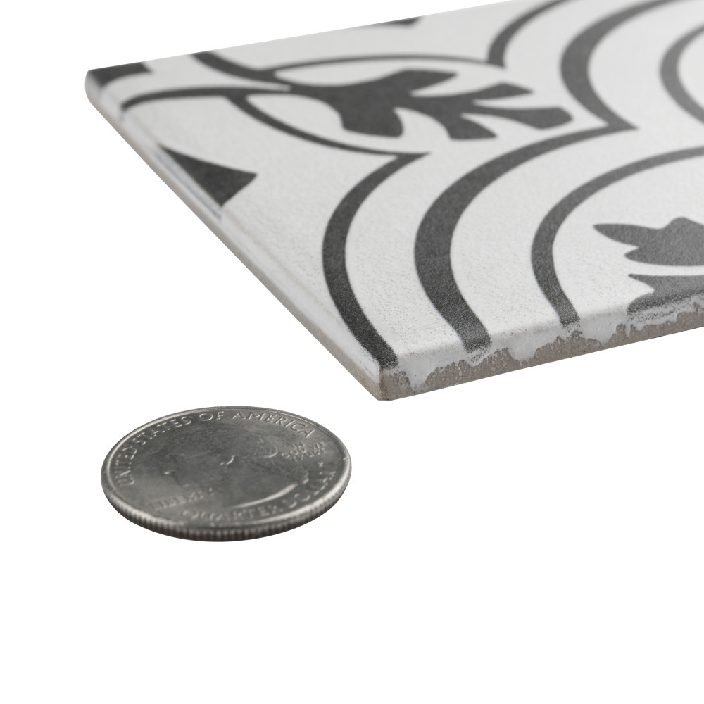 Twenties Mini Vintage 3-7/8 in. x 3-7/8 in. Ceramic Floor and Wall Tile