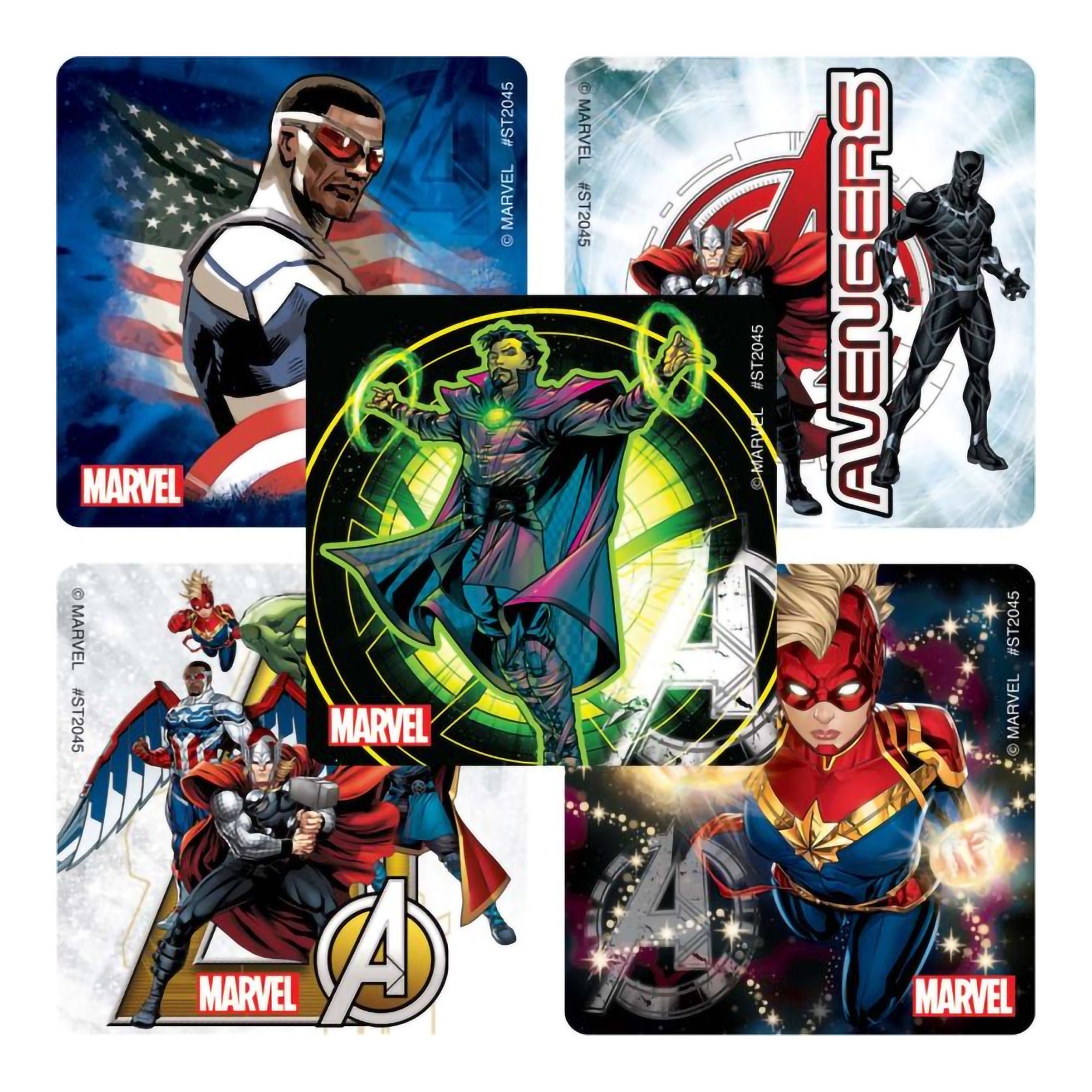Sticker SmileMakers® 100 per Box Avengers Force 2-1/2 X 2-1/2 Inch