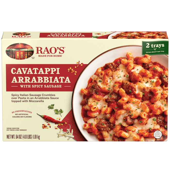 Cavatappi Arrabbiata with Spicy Sausage Frozen, 64 oz