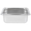 Sixth-size 2 ½-inch-deep Super Pan V® stainless steel steam table pan