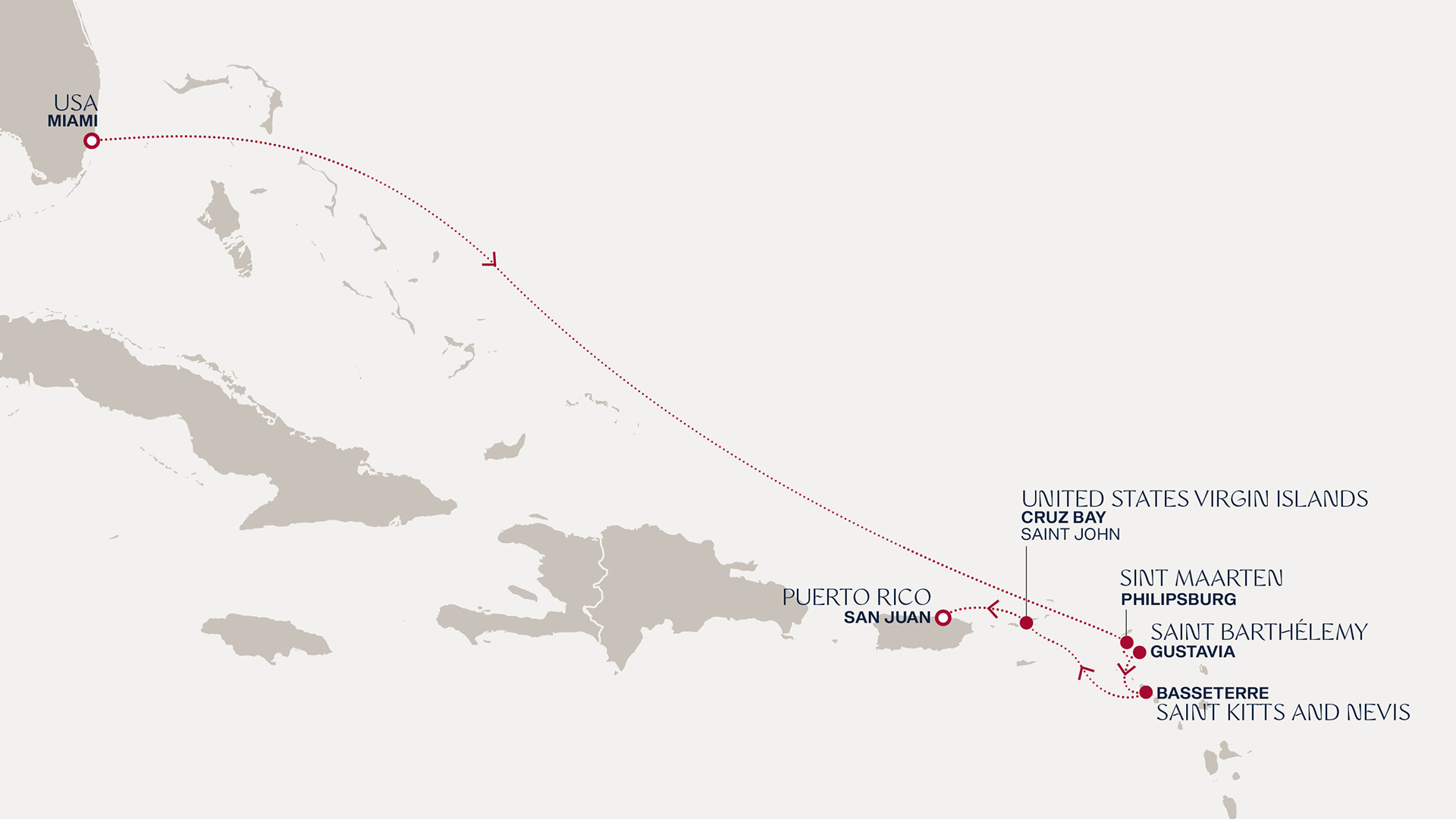 Itinerary map