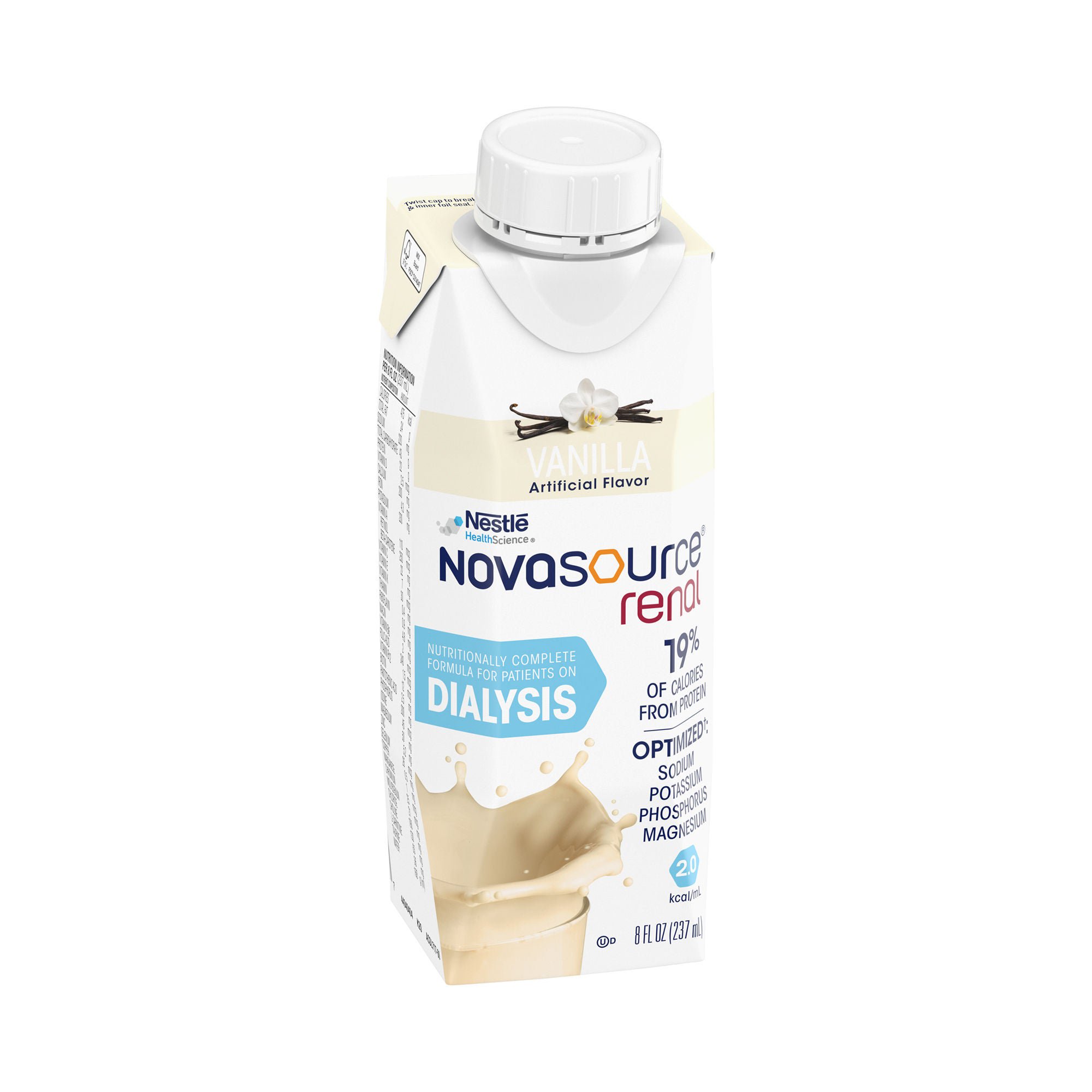 Novasource® Renal Vanilla Formula for Patients on Dialysis, 8-ounce Carton
