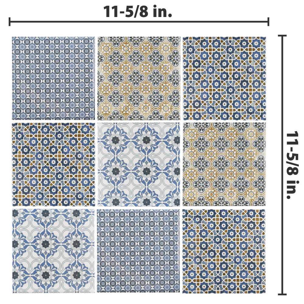 Sample – Classico 4″ Square Mix Porcelain Mosaic Tile