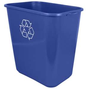 Impact, Soft-Sided Recycling Bin, 10.25 gal, Polyethylene, Blue, Rectangle, Receptacle