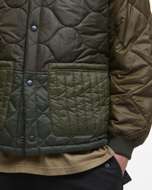 Giacca trapuntata Cording Army Green