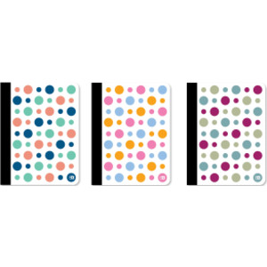 Polka Dot Composition Books, College Ruled, 100 Count, 3-Pack