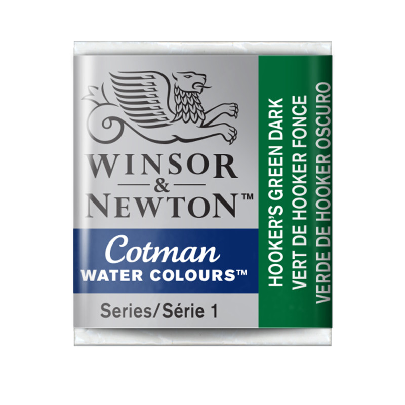Cotman Watercolor Paint, Half Pan, Hooker's Green Dark