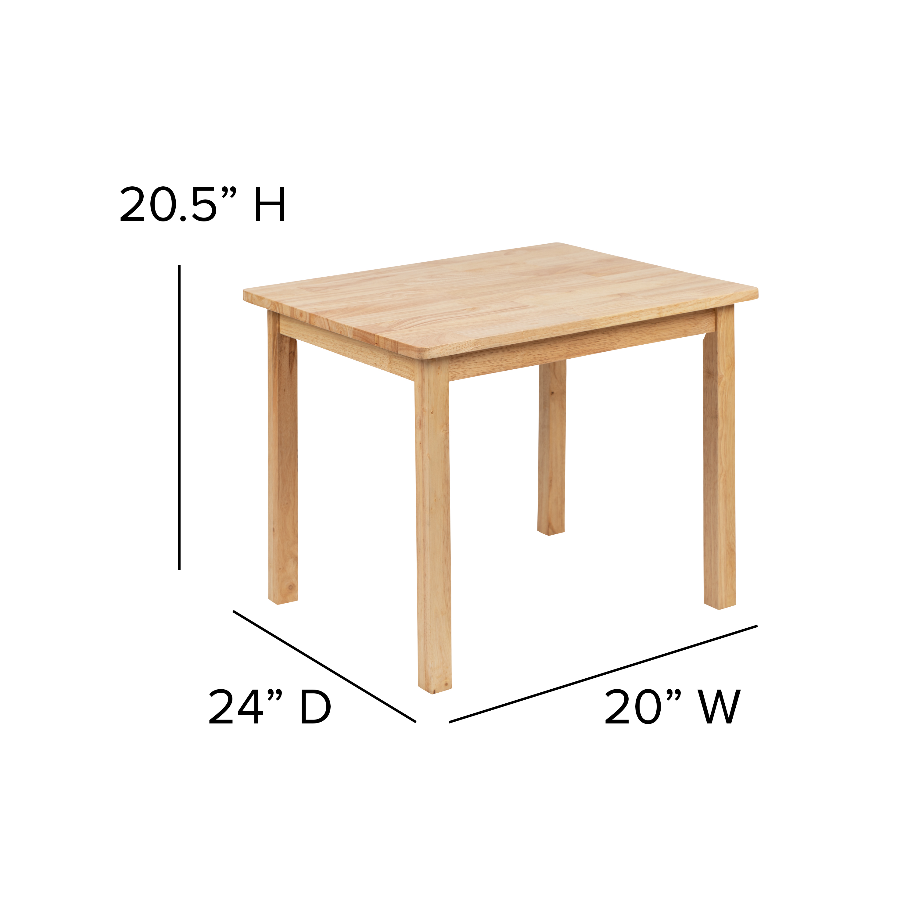 Juego de mesa y silla de madera maciza para niños de 3 piezas para sala de juegos, cocina - blanco - Imagen 11 de 37