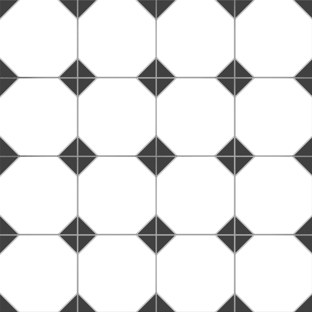 Canterbury Black 12-7/8 in. x 12-7/8 in. Porcelain Floor and Wall Tile