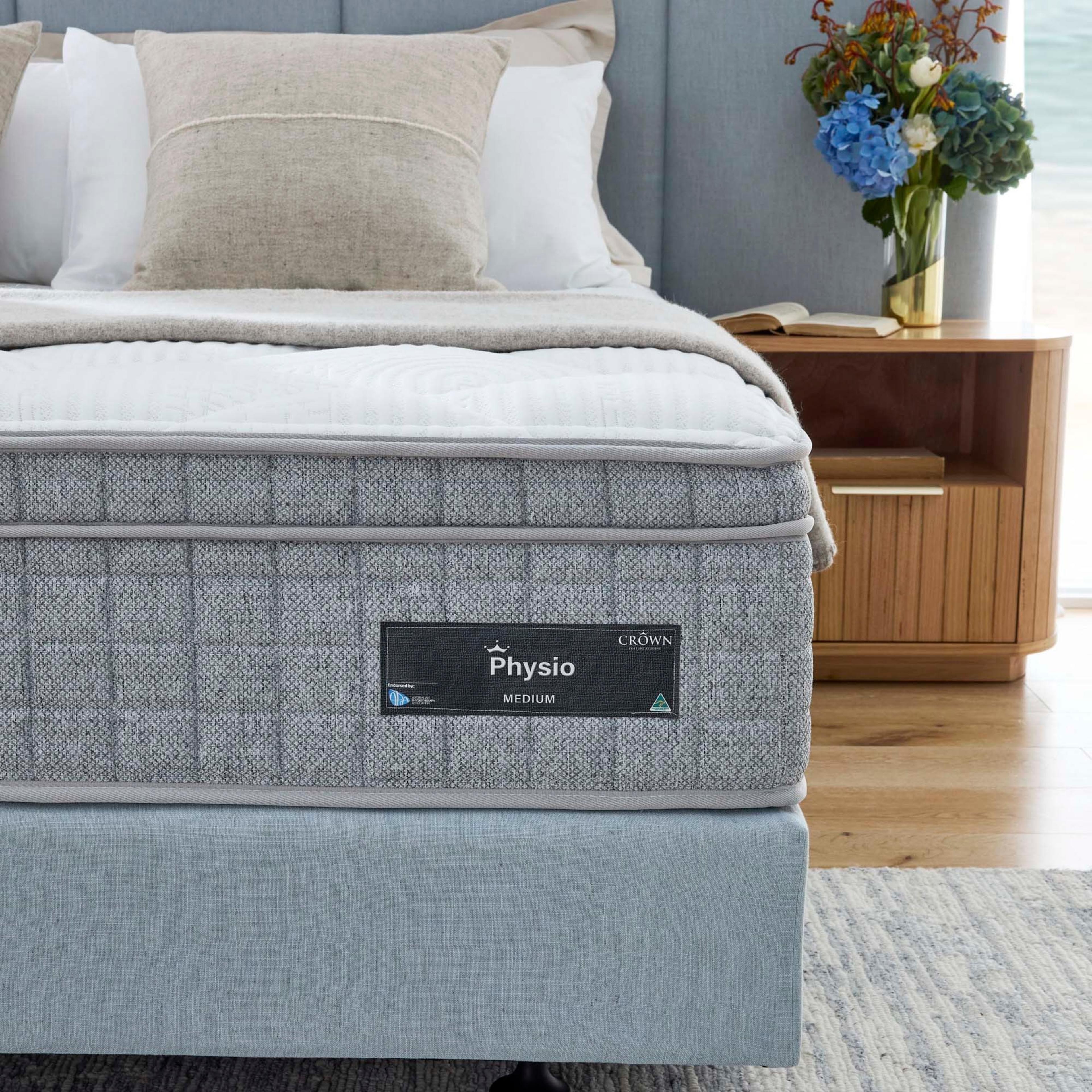 Lifestyle image of the  Crown Posture Bedding Physio Mattress, Medium from Forty Winks