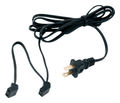 Fan Power Cord Cable Cord Set Black