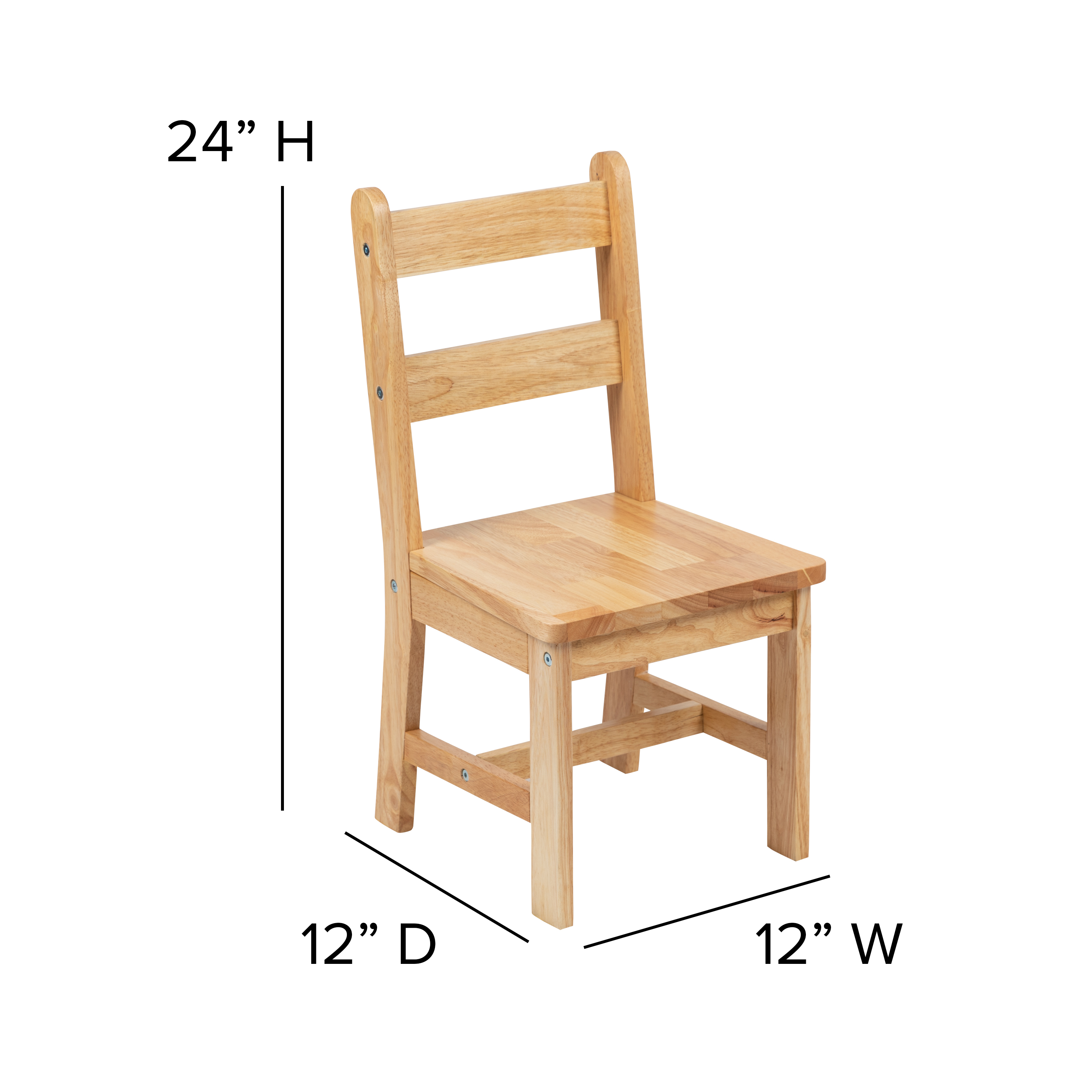 Juego de mesa y silla de madera maciza para niños de 3 piezas para sala de juegos, cocina - blanco - Imagen 6 de 37
