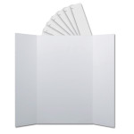 Flipside Products Corrugated Project Boards & Headers Set, 36" x 48", White, 24 Sets FLP30242