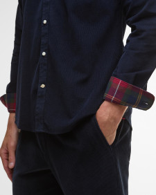 Ramsey Tailored Long-Sleeved Shirt Navy/Red