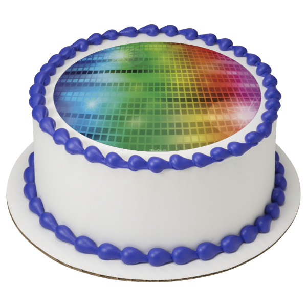 Neon Disco Round PhotoCake® Edible Image®