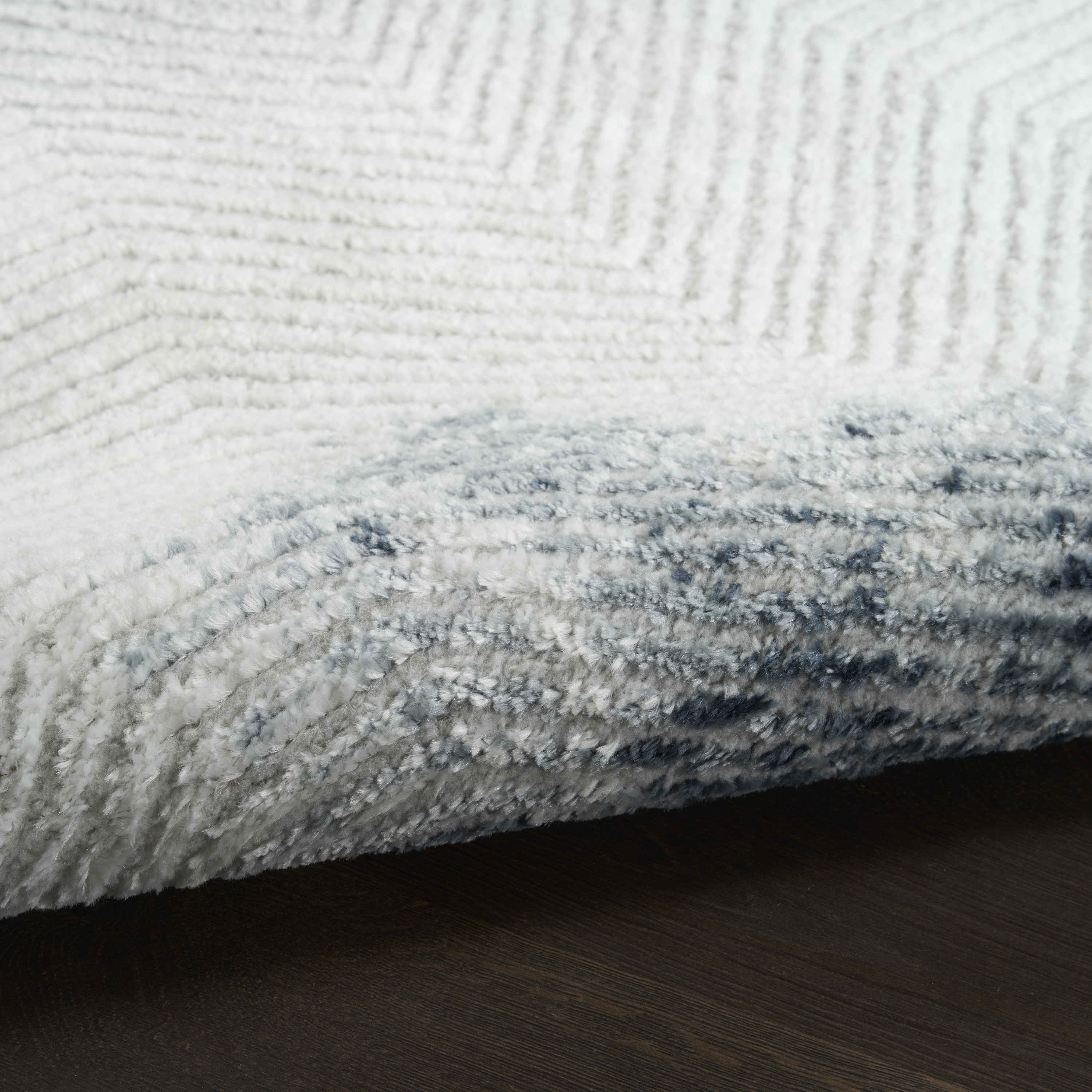 Nourison Dekor 2' x 4' Grey Navy Modern Indoor Rug