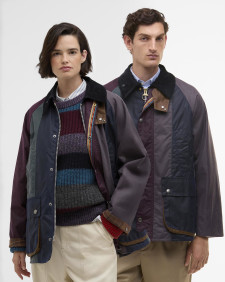 Paul Smith loves Barbour Striped Oversized Bedale Waxed Jacket Stripe