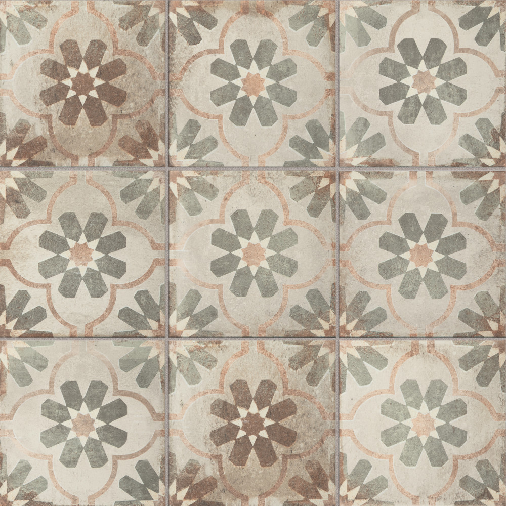 D’Anticatto Decor Florence 8-3/4 in. x 8-3/4 in. Porcelain Floor and Wall Tile