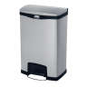 Rubbermaid Commercial, Impressions™, 13 gal, Metal, Black, Rectangle, Receptacle