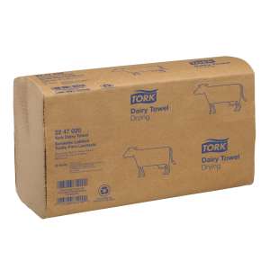 Tork, H22 Dairy Towel, 1 ply, 9.13"x10.25", Paper, Food Service Wipers, Natural