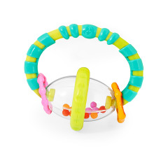 Bright Starts Grab and Spin Baby Rattle and BPA-Free Teether Toy, Ages 3 Months+ - image 2 of 6