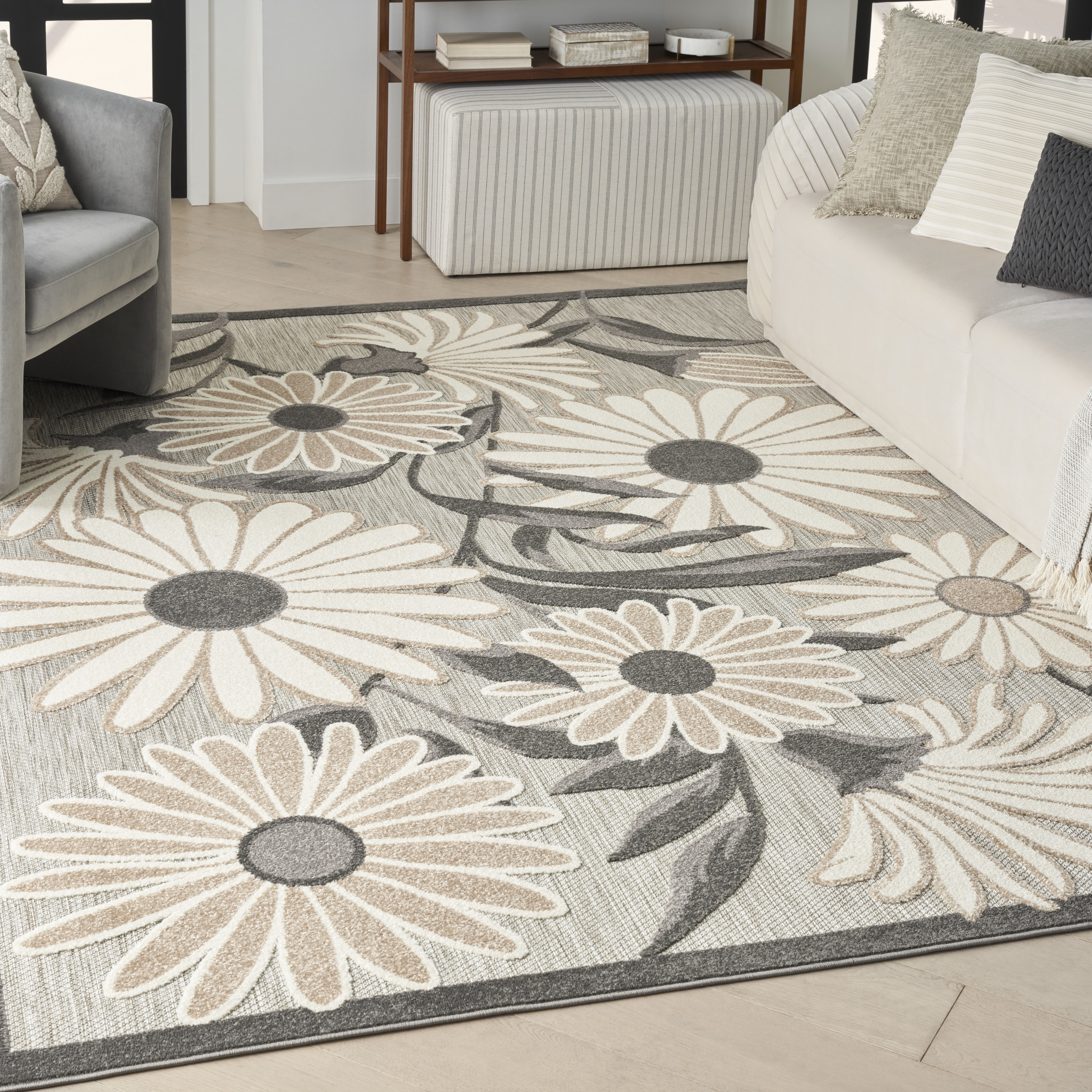 Nourison Aloha 7' x 10' Beige Contemporary Rug