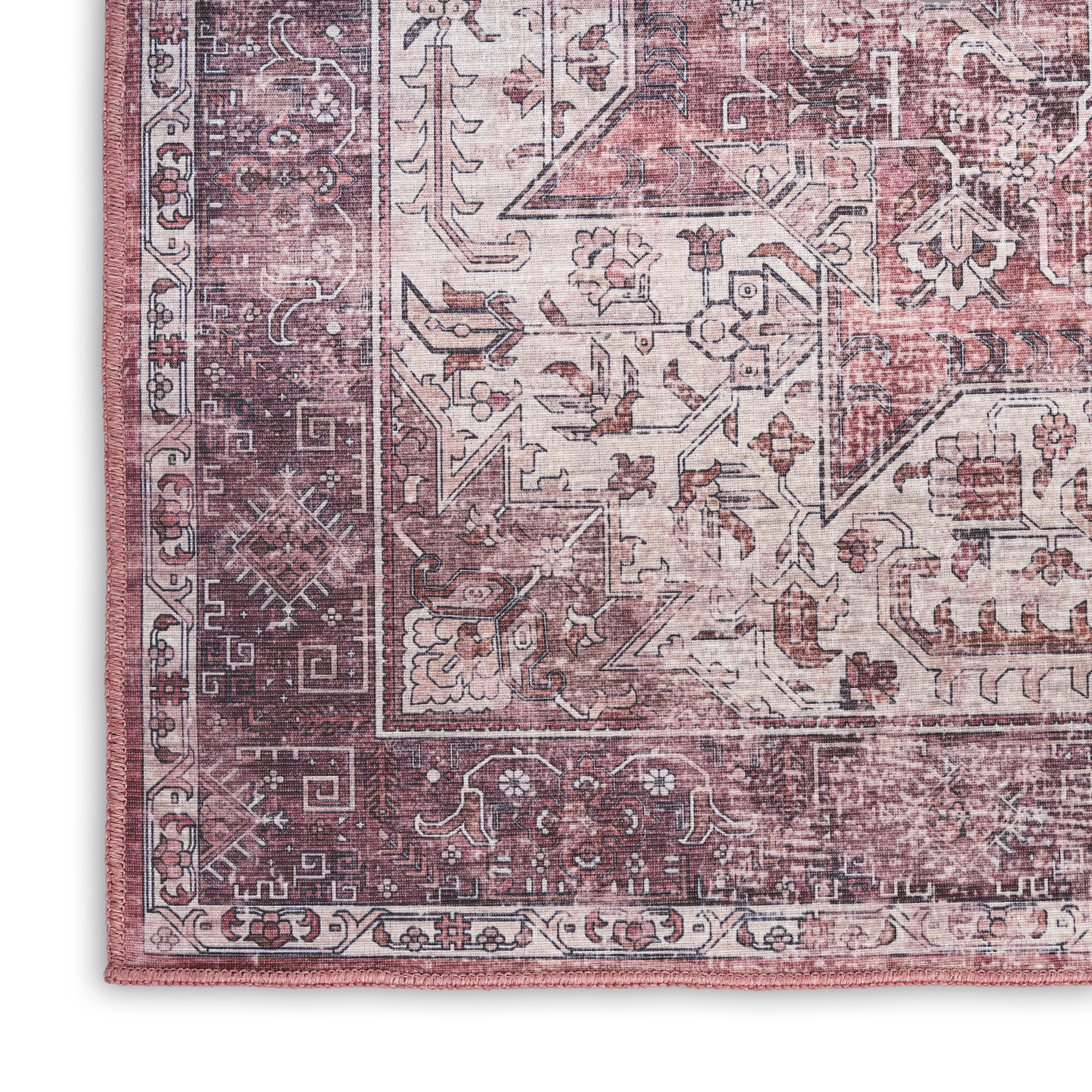 Nourison Nourison Washables 6' x 9' Red Vintage Indoor Rug