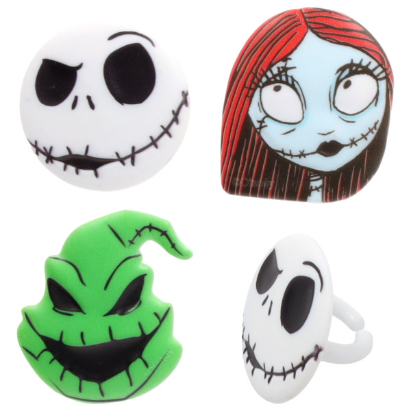 Disney Tim Burton's The Nightmare Before Christmas Jack Skellington, Sally, and Oogie Boogie Cupcake Rings