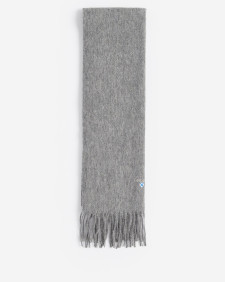 Plain Lambswool Scarf Light Grey Marl
