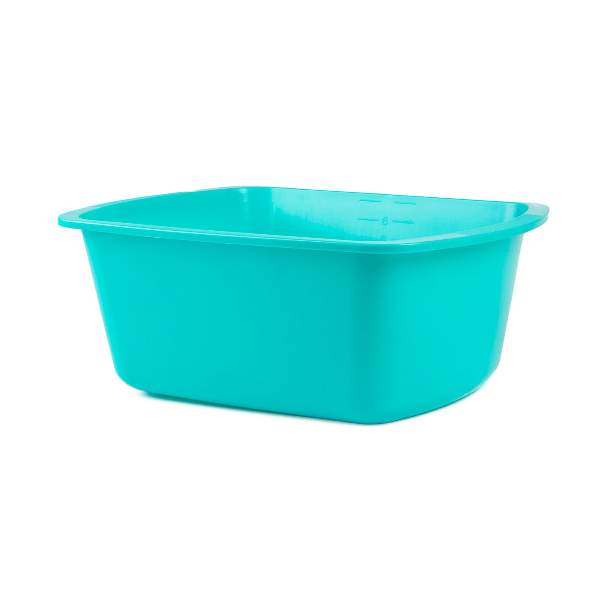 Medegen Medical Wash Basin, Rectangular, 7 Quart, Turquoise