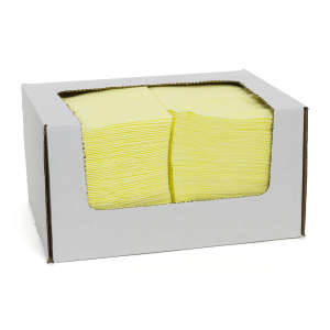 Hospeco, SaniWorks®, 1/4 Fold, 13.00"x21.00", Polyester/Rayon, Food Service Wipers, Yellow