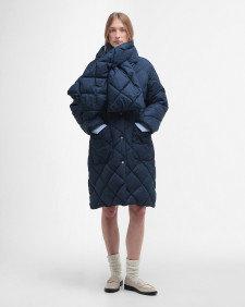 Brigitte Puffer Jacket Navy/Sky Dress Tartan
