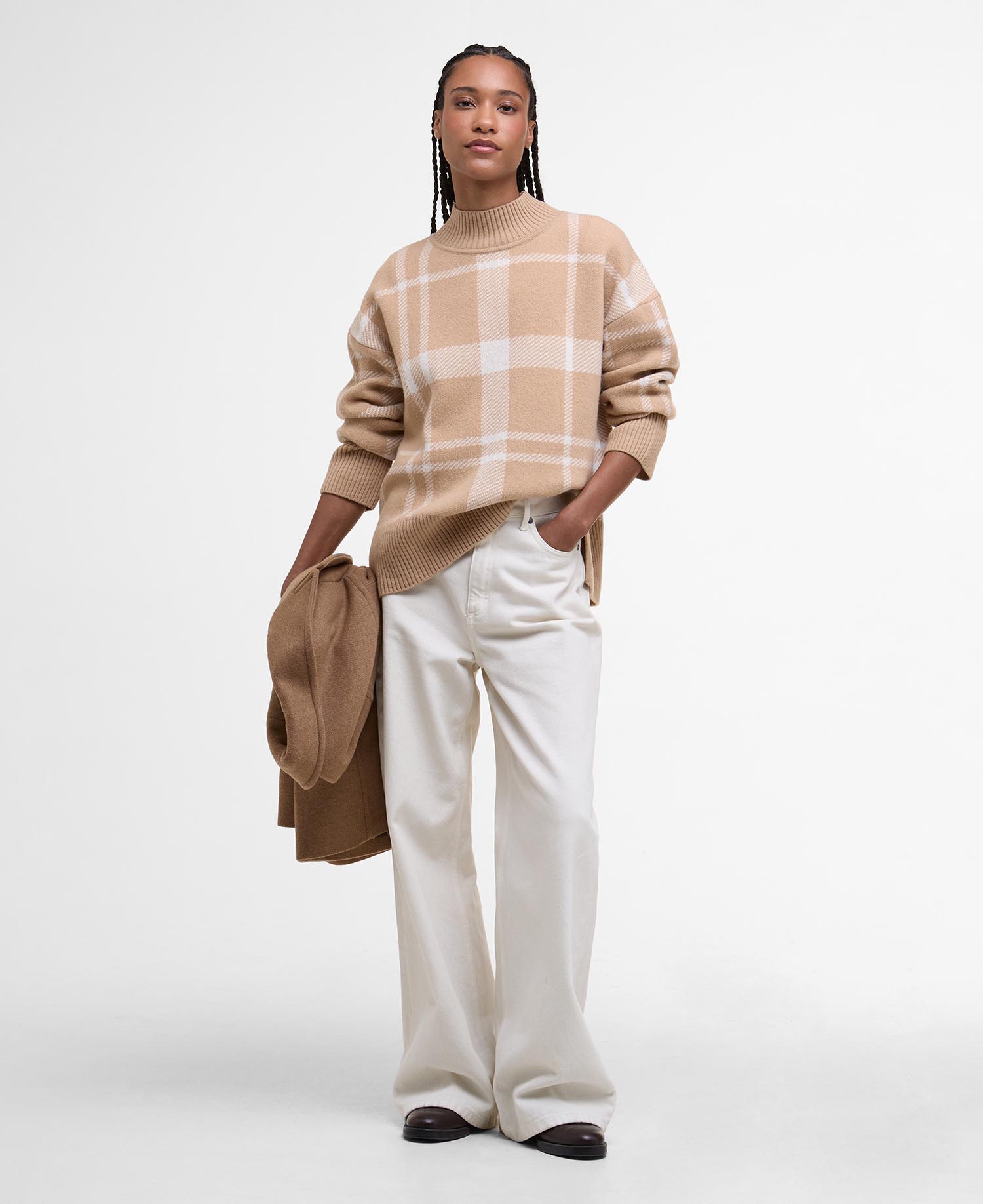 Harriet Tartan High-Neck Jumper image number 1