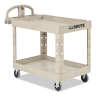 Rubbermaid Commercial, BRUTE Heavy Duty, Ergo Handle, Lipped Shelf, Medium, Utility Cart, Beige