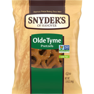 Snyder’s of Hanover, Olde Tyme Pretzels, 1.58 Oz Snack Pack