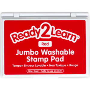 Almohadilla para sellos lavable Jumbo - Roja - 6.2"L x 4.1"W