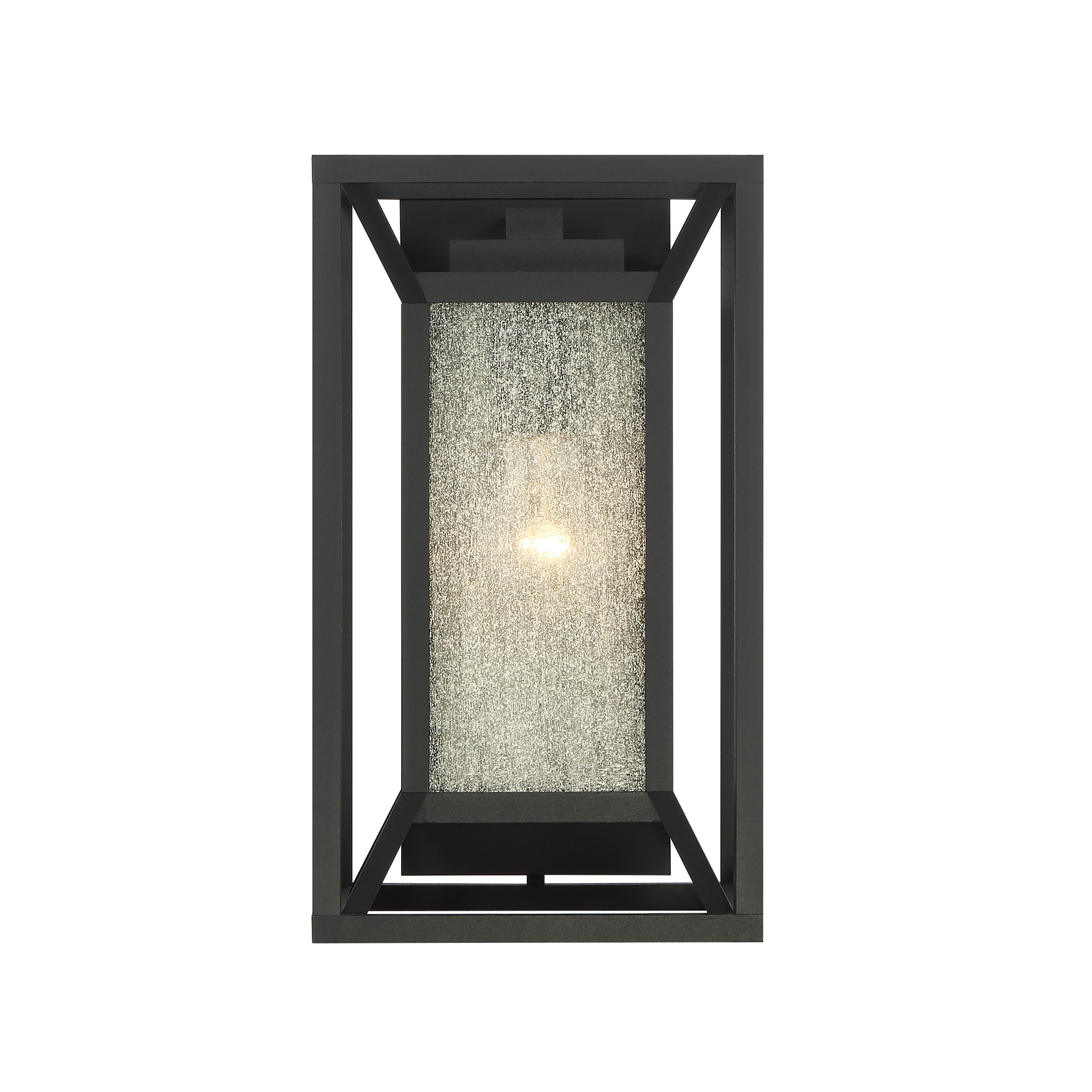 1 Light Pocket Lantern in Sand Coal with Clear Seeded Glass - alternate view