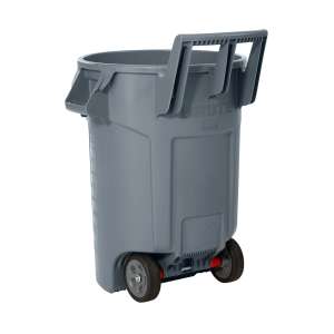 Rubbermaid Commercial, VENTED BRUTE, Wheeled, 32 gal, Resin, Gray, Round, Receptacle