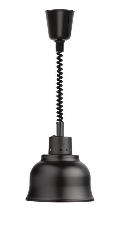 Lámpara mantenedora CLASSIC de negro mate anodizado extensible hasta 175 centímetros