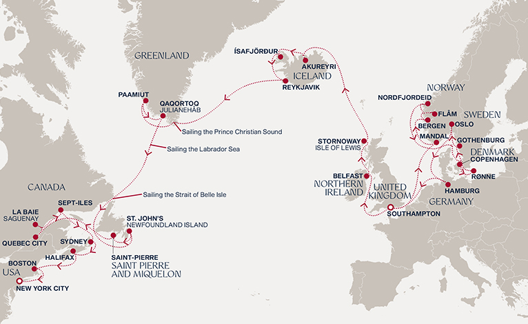 Itinerary map