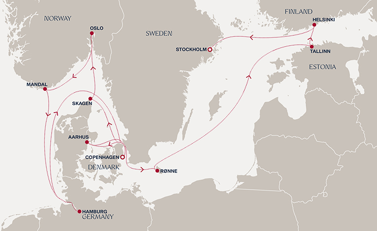 Itinerary map