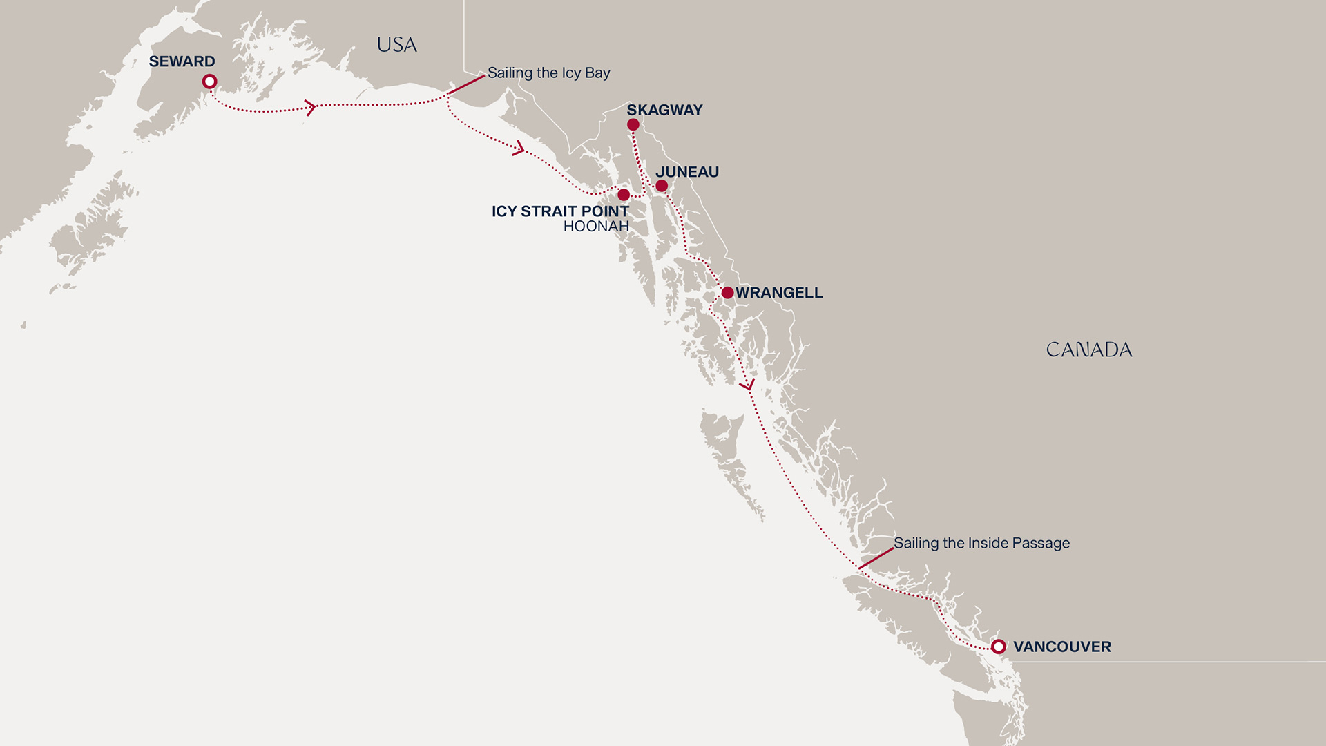 Itinerary map
