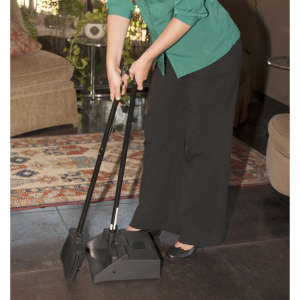 Carlisle, Duo-Pan, Black, 12", Dust Pan with Broom