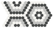 Studio Dark Gray Mix 8×14 Hexagon Pattern Mosaic Matte
