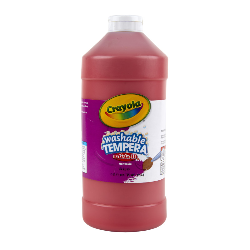 Artista II Washable Tempera Paint, 32 oz, Red